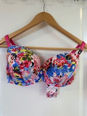 Victoria's Secret Pink Multicolor Floral Underwire Bra